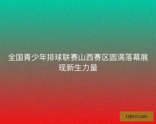 全国青少年排球联赛山西赛区圆满落幕展现新生力量 全国青少年排球联赛山西赛区圆满落幕展现新生力量